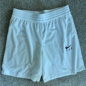 Nike Women's White Mesh Athletic Shorts